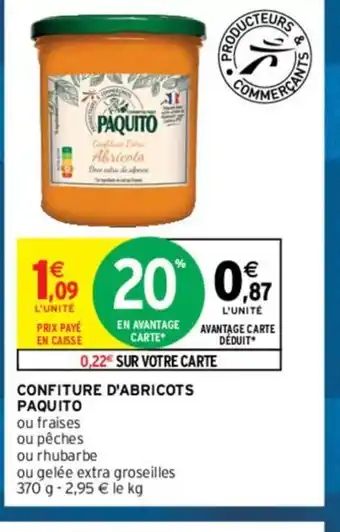 Intermarché Confiture d'Abricots Paquito offre