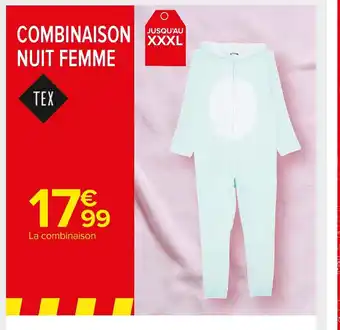 Carrefour Market Combinaison Nuit Femme offre