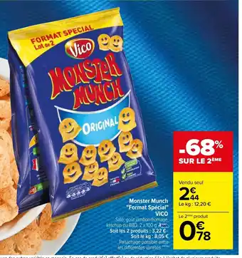 Carrefour Market Monster Munch Format Special Vico offre