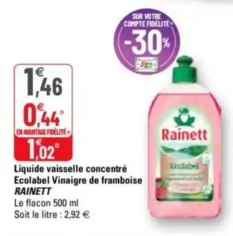 G20 Liquide vaisselle concentré offre