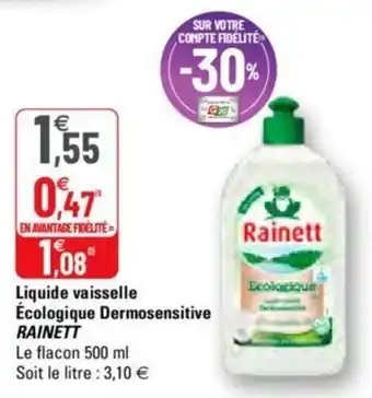G20 Liquide vaisselle offre