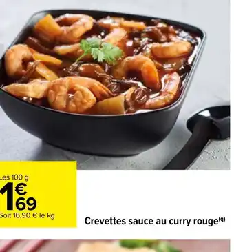 Carrefour Market Crevettes Sauce Au Curry Rouge offre