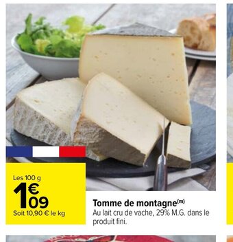 Carrefour Market Tomme de Montagne offre