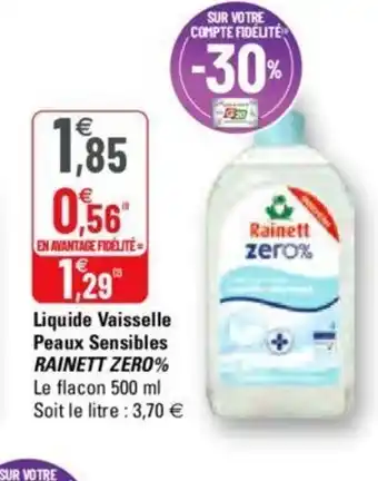 G20 Liquide Vaisselle Peaux Sensibles offre