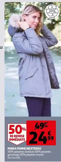 Auchan Parka femme inextenso offre
