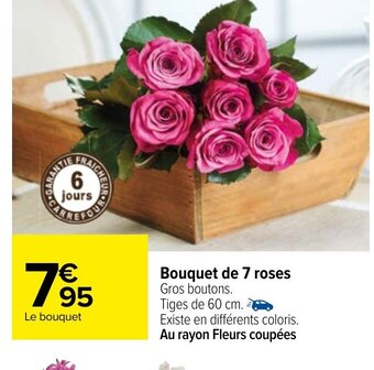 Carrefour Market Bouquet de 7 Roses offre