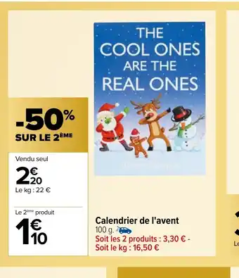 Carrefour Market Calendrier de l'Avent offre