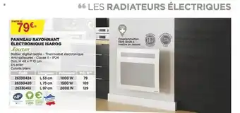 Bricomarché Panneau rayonnant électronique isarog sauter offre