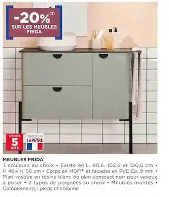 Lapeyre Meubles frida offre