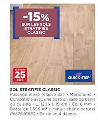 Lapeyre Sol stratifié classic offre