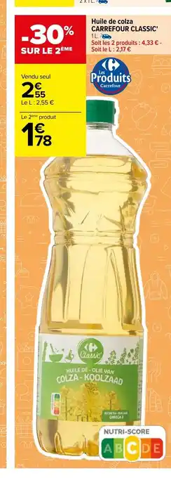 Carrefour Market Huile de Colza Carrefour Classic offre