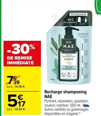Carrefour Market Recharge Shampooing Nae offre