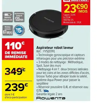 Carrefour Market Aspirateur Robot Laveur offre