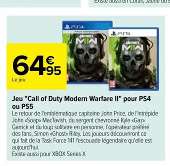 Carrefour Market Jeu Call Of Duty Modern Warfare II Pour PS4 Ou PS5 offre