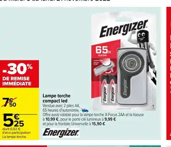 Carrefour Market Energizer Lampe Torche Compacted offre
