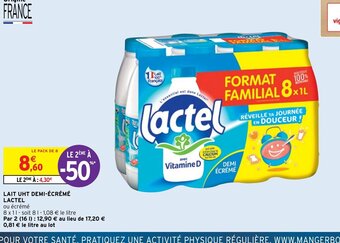 Intermarché Lait UHT Demi-Écrémé Lactel offre