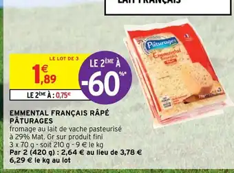 Intermarché Emmental Francais Rape Pâturages offre
