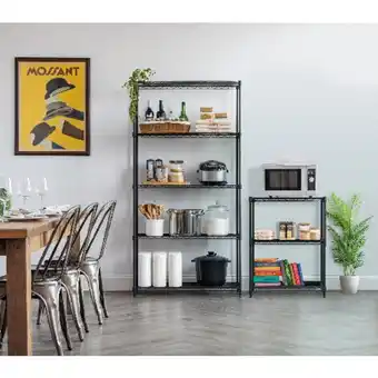 ĂtagĂšre mĂ©tal noire 5 tablettes