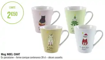 Géant Casino Mug noel chat offre