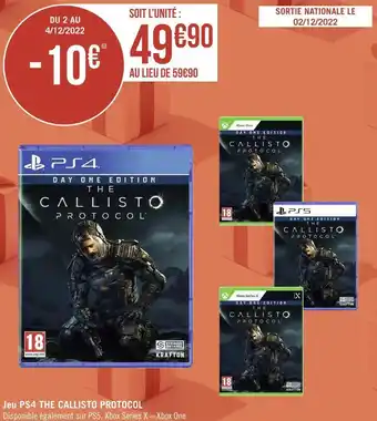 Géant Casino Jeu ps4 the callisto protocol offre