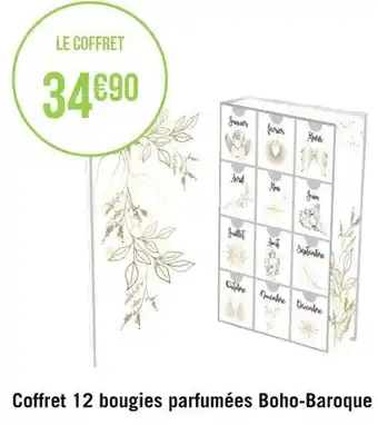 Géant Casino Coffret 12 bougies parfumées boho-baroque offre