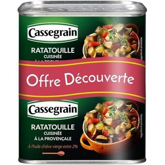 Auchan Ratatouille cuisinée à la provençale cassegrain offre