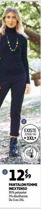 Auchan Pantalon femme inextenso offre