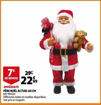 Auchan Père noël actuel 60 cm offre