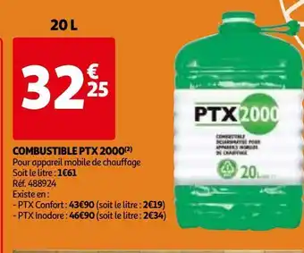 Auchan Combustible ptx 2000 offre