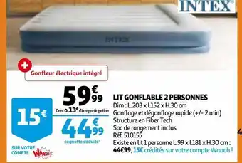 Auchan Lit gonflable 2 personnes offre