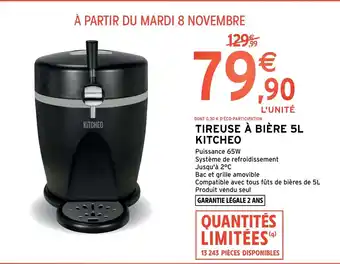 Intermarché Tireuse A Biere 5L Kitcheo offre