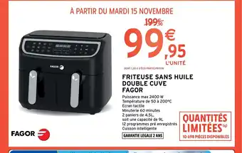 Intermarché Friteuse Sans Huile Double Cuve Fagor offre