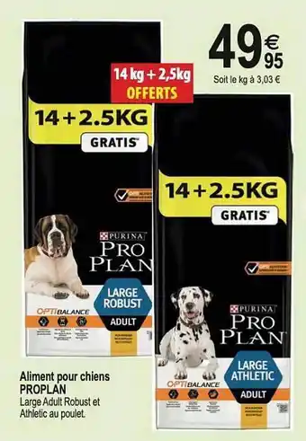Tridôme Aliment pour chiens proplan offre