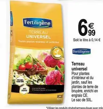 Terreau universel fertiligène
