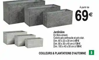 Jardinière en fibro-ciment