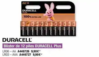Duracell blister de 12 piles duracell plus
