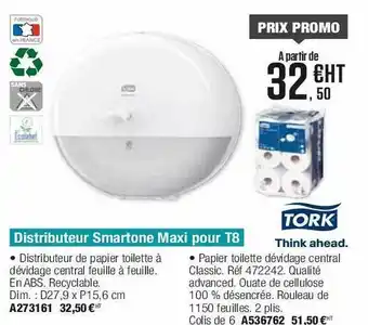 Distributeur smartone maxi pour t8 tork
