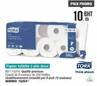Calipage Papier toilette 3 plis doux offre