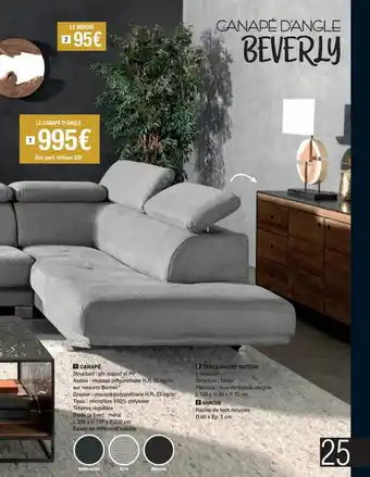 Cocktail Scandinave Le miroir, le canapé d'angle beverly offre