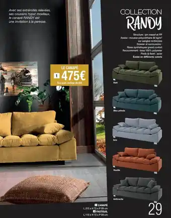 Le canapé randy