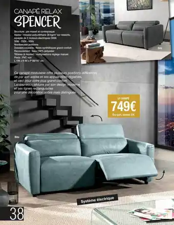 Cocktail Scandinave Canapé relax spencer offre