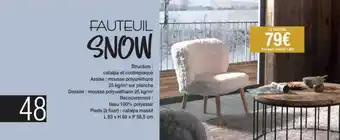 Cocktail Scandinave Fauteuil snow offre
