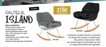 Cocktail Scandinave Fauteuil island offre