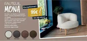 Cocktail Scandinave Fauteuil mona offre