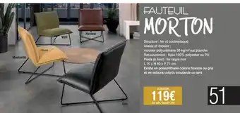 Cocktail Scandinave Fauteuil morton offre