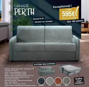 Cocktail Scandinave Canapé perth offre