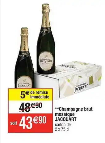 Cora x Carrefour Champagne brut mosaïque jacquart offre