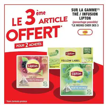 Cora x Carrefour La gamme thé-infusion lipton offre