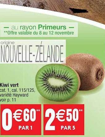 Cora x Carrefour Kiwi vert offre