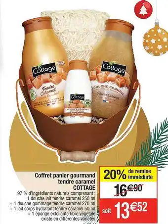 Cora x Carrefour Coffret panier gourmand tendre caramel cottage offre